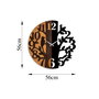 Wallity Reloj de Pared Decorativo de Madera 71 56 cm Madera y Metal Nogal y Negro
